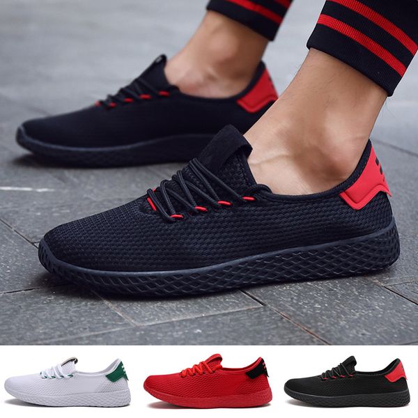 

trendy men sneakers breathable light weight lace up walking shoes