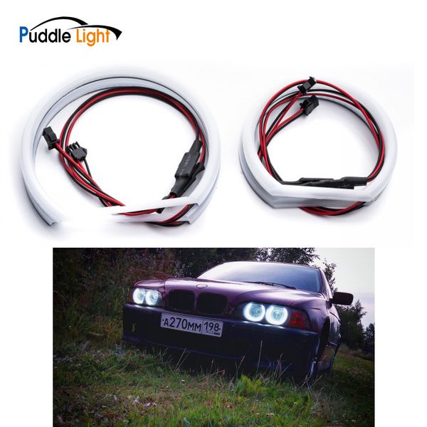 

2x131mm+2x106mm led angel eyes for e46 compact e83/x3 white ultra bright