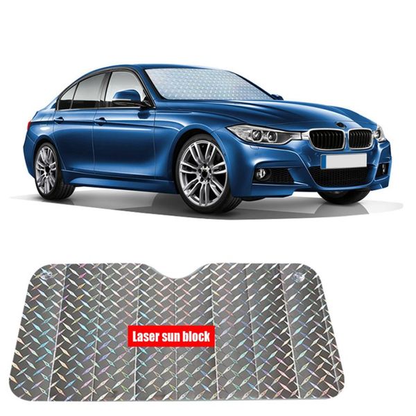 

car foldable windshield laser film visor cover front rear block window sunshade 8.8
