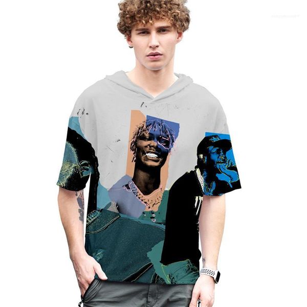 

hippop 3d pop smo печатные тройники повседневные свободные женские мужские тройники rip america rapper mens tshirt fashion, White;black