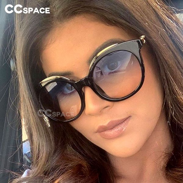 

sunglasses 47348 round cat eye retro men women fashion uv400 glasses, White;black