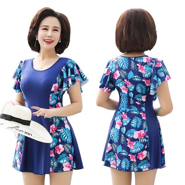 

nodelay] две пьесы купальник юбка купальники женщины пляжная цветочные printed купальный костюм 2019 plus размер сохранения swim suit, White;black