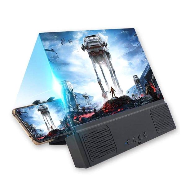 

12 inch 3d mobile phone screen amplifier hd video magnifier bluetooth speaker for home office