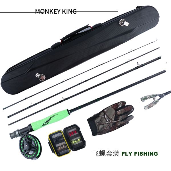 

ilure 2.82m 2.7m 4 sections fishing rod combo reel rod set fishing line 5/6# 7/8#