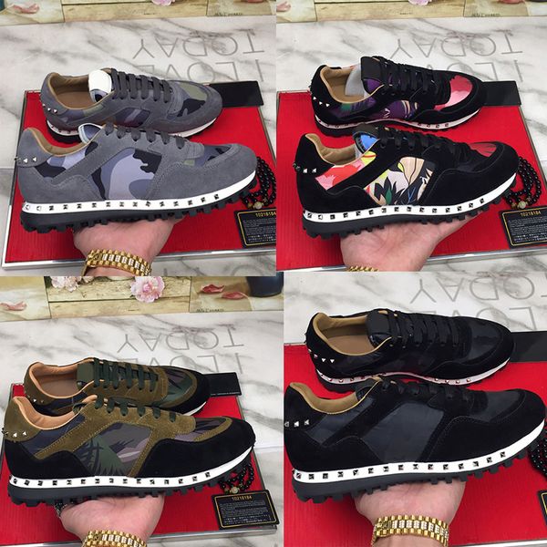 

2020Â designerÂ shoesÂ menÂ studÂ rivetÂ camouflageÂ sneakersÂ runnerÂ trainersÂ sportÂ casualÂ shoesÂ sizeÂ unsexÂ euro, Black
