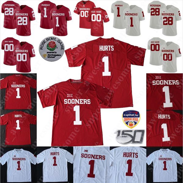 

oklahoma sooners football jersey jeremiah hall kenneth murray delarrin turner-yell pat fields nik bonitto dashaun white ronnie perkins, Black;red