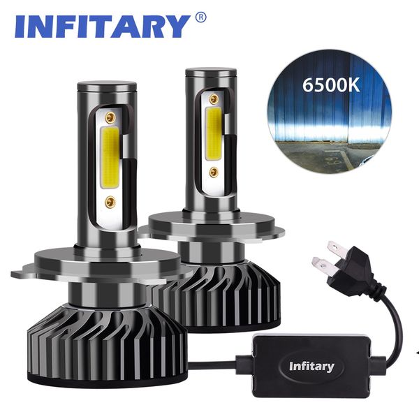 

infitary car headlight h7 led h4 led h1 h11 h3 h13 h27 880 9006 9007 72w 8000lm 6500k 12v 24v auto headlamp cob fog light bulb