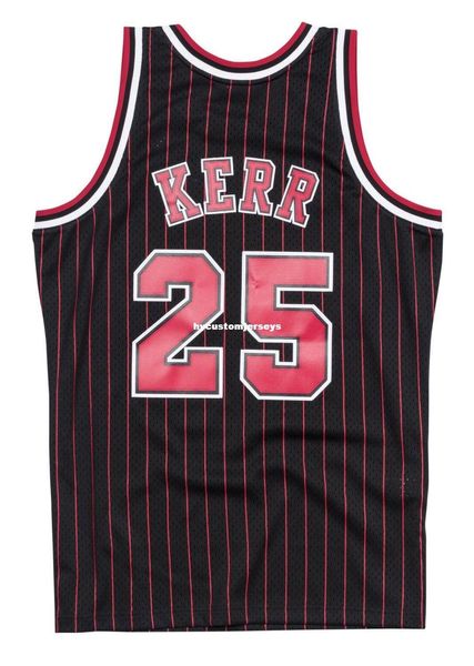 

custom steve kerr #25 mitchell & ness 95-96 jersey-pinstripe retro mens xs-6xl stitched basketball jerseys ncaa, Black;blue