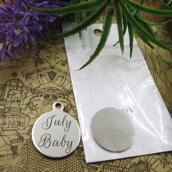 

40pcs--"july baby"stainless steel charms more style for choosing diy charms pendants for necklace, Bronze;silver