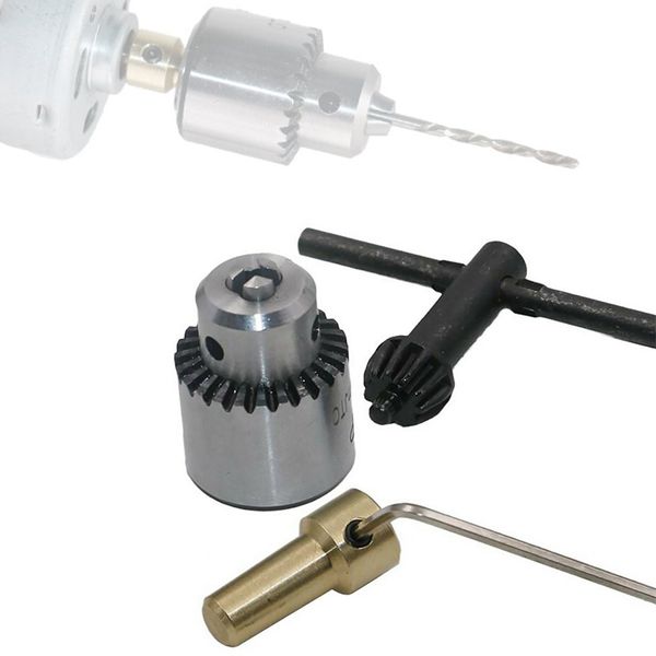 Brass Copper 3.17mm Small Electric Drill Bit Micro Drill Chuck Chucks W// Wrench