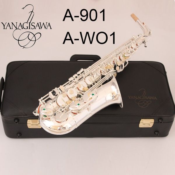 

Japan brand axophone alto yanagi awa a 901 a wo1 eb flat ilvering ax alto ilver bra mu ical in trument with ca e hipping