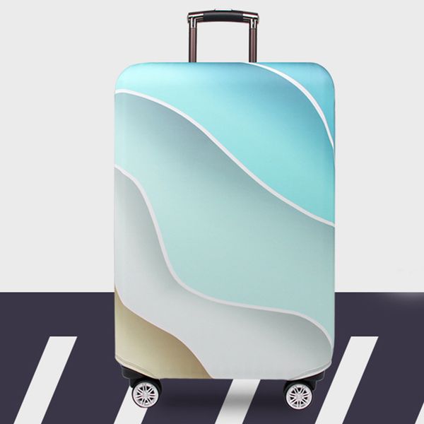 

polyester durable washable thick universal suitcase cover dust proof high elasticity anti scratch double stitched travel, Black