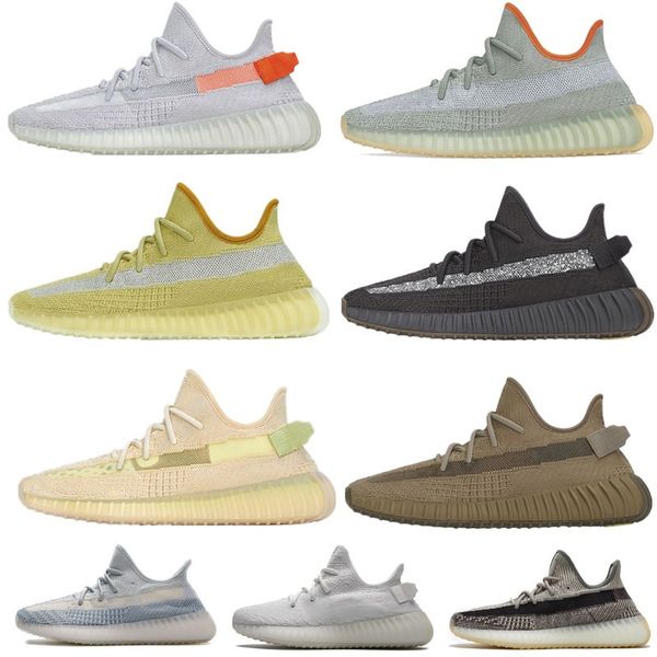 

kanye west льняного marsh desert sage static светоотражающего шлак ешая tail light мужчина кроссовки женщин зебра спорт sneaker с коробкой