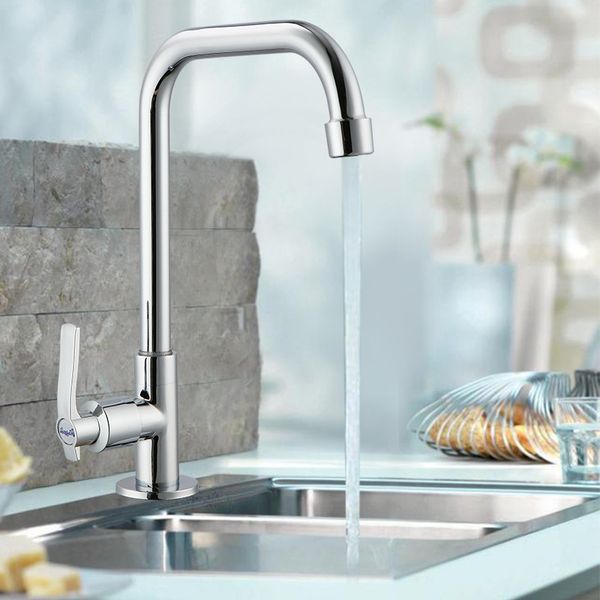 

single cold brass dish sink household kitchen sink faucet rotatable sink faucet