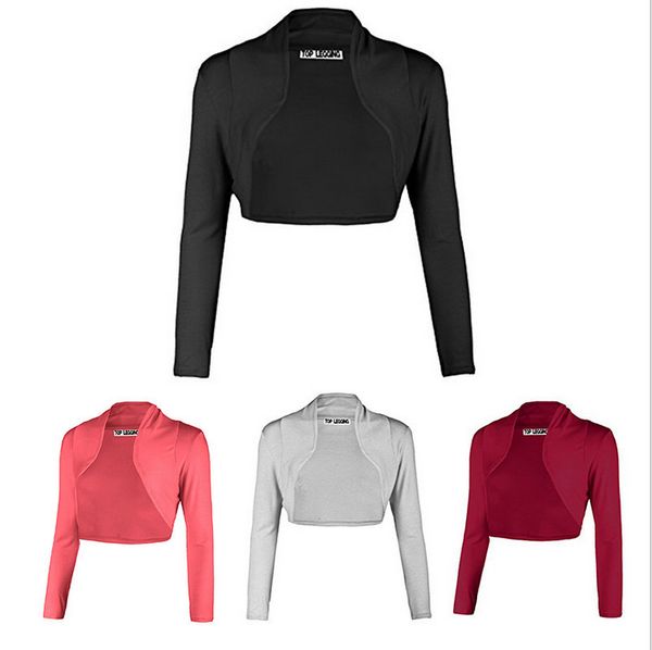 

womens long sleeved bolero shrug jacket ladies cardigan size s-5xl, Black;brown