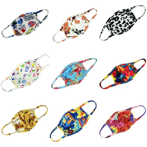 

designer printed blue outdoor masks non-woven prevent mouth face mask three-layer filter proof masks #298, Black