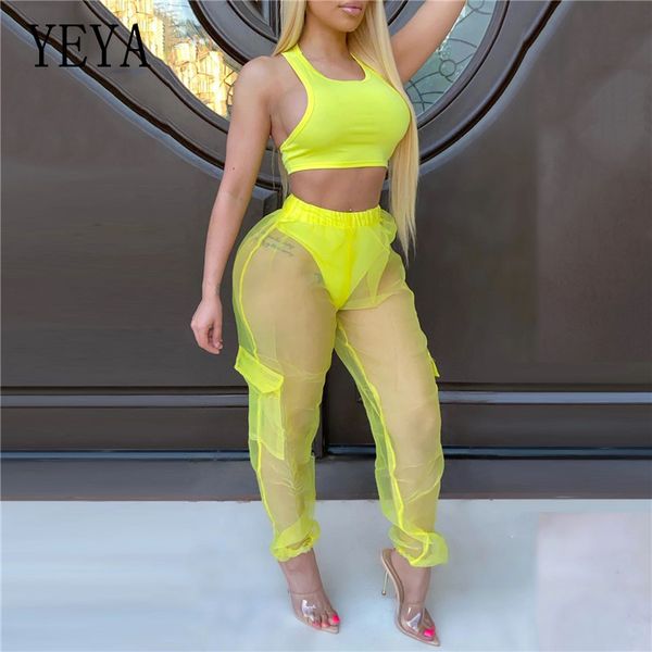 

yeya big size s-5xl two piece set and pants women summer jumpsuits perspective night club party bodysuit large size, White
