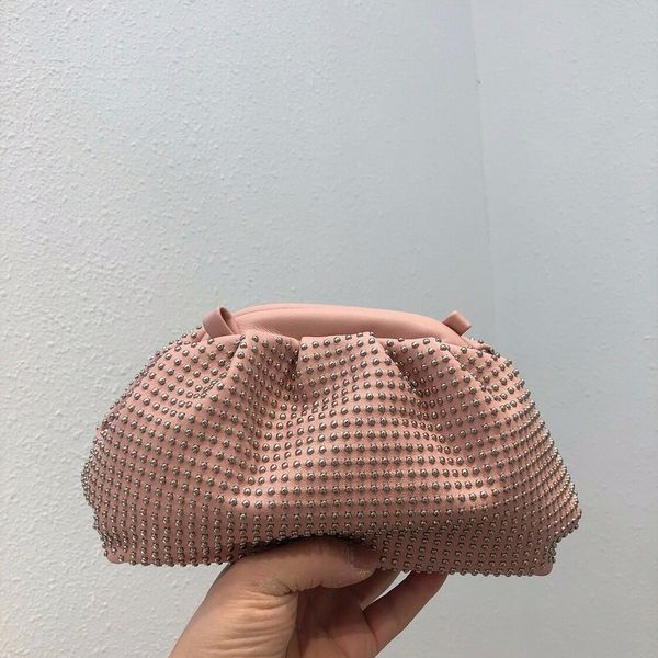

2020 spring new women's bag rivet clip strap hundred set one-shoulder slanted bag tide