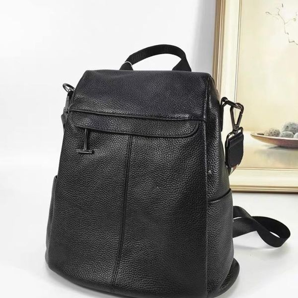 

new fashion genuine leather college backpack purse womens mini small backpack bags for women backpacks school teenagers