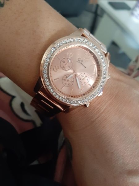 

2019 fashion dress watches women men faux chronograph quartz plated classic round crystals watch relogio masculino casual clock, Slivery;brown