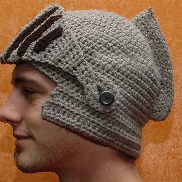 

winter hand-woven roman cap knight hat wool hand-knitted mask plus hat