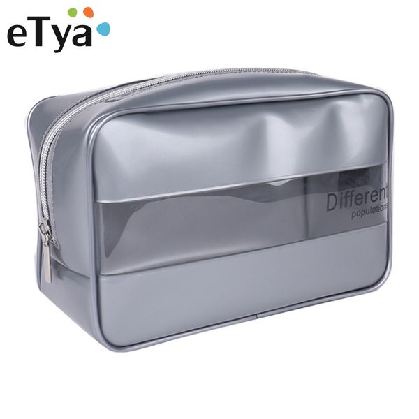 

etya transparent cosmetic bag pvc travel organizer bag zipper clear waterproof women makeup toiletry wash bath storage pouch