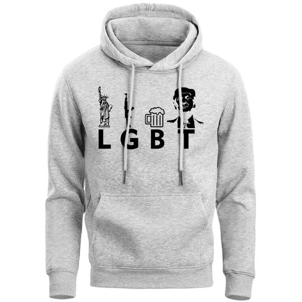 

lgbt statue of liberty men hoodies crewneck sweatshirt winter fleece warm white sweatshirts mens pullover streetwear sportswaer, Black