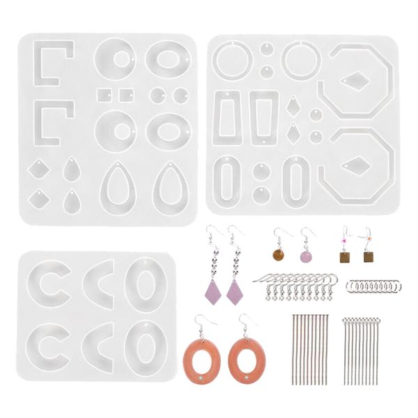 

silicone resin earring mold epoxy drop dangle earring jewelry making diy tools