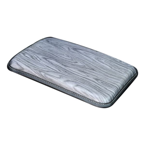 

console vehicle center box car armrest pad pu leather covers wear resistant wood grainy protective styling interior anti scratch
