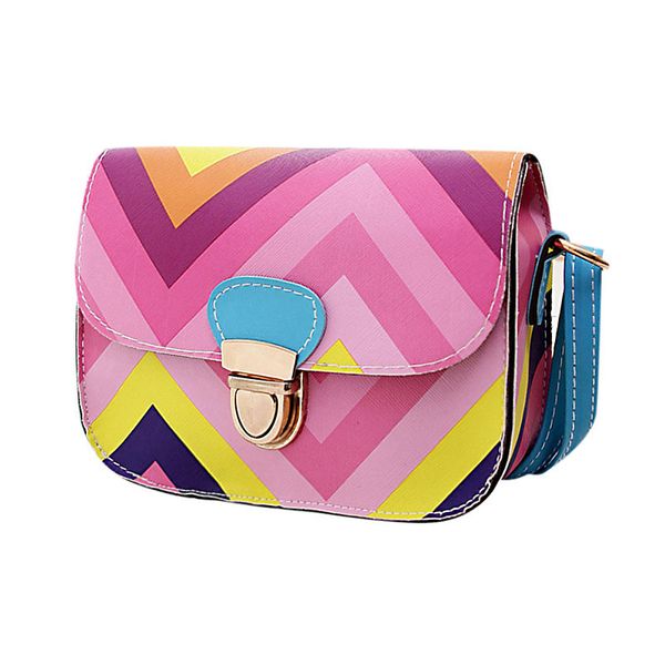 

розовый мешок маленький квадрат пакет радуга цепи змея шаблон плеча горячая сумка новых малых моды crossbody плеча