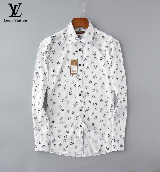 

2020.new mens dress shirts fashion casual shirt men medusa shirts gold floral print slim fit shirts men111, White;black