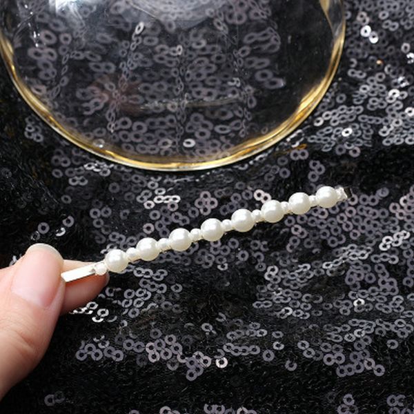 

pearl barrette clip barrette hairclip hairpins pearl white plain hair clips parel bloem haarspelden pearl barrette dgljr, Black;brown