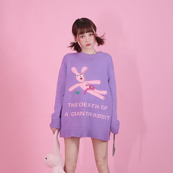 

korean fashion women sweet pullover sweater o neck long sleeve original harajuku letters autumn winter knitted jumper, White;black