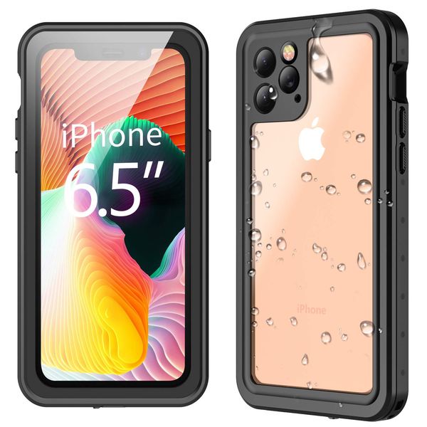 

Водонепроницаемый чехол для iPhone 11 Pro Max Встроенный протектор экрана 360 Степень защ