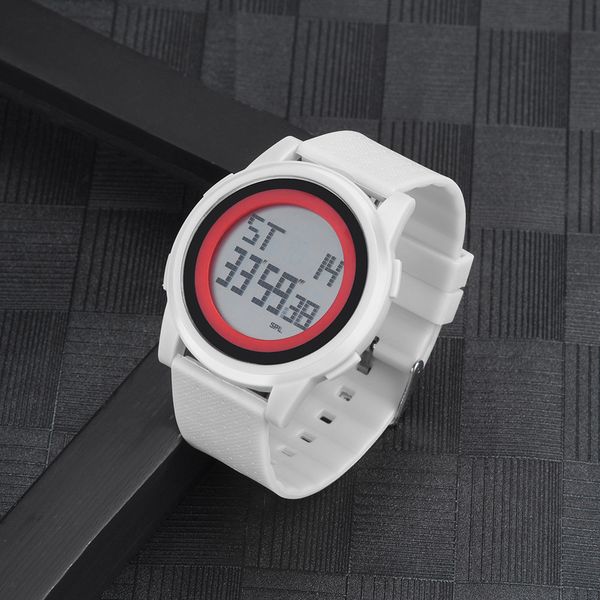 

men women led digital wrist watch waterproof electronic sports thin dial couple watch 2019 reloj pareja hombre y mujer, Slivery;brown