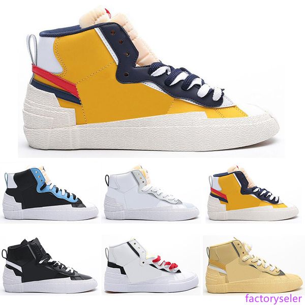 

designer sacai x blazer mid ldv men women running shoes camo maize navy black white wolf grey dunk blazers mens trainers sports sneakers
