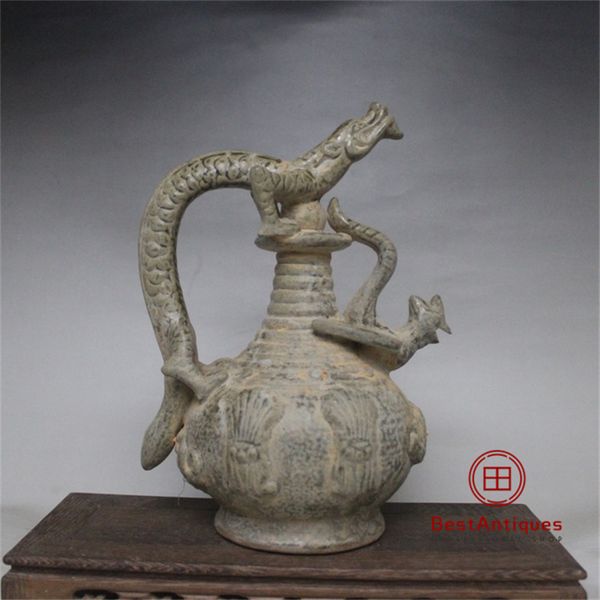 

song yue kiln celadon backflow pot tour dragon play phoenix antique play porcelain collection home decor retro home ornaments