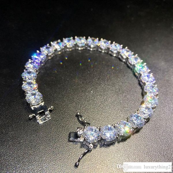 

iced out diamond tennis bracelets mens gold silver hip hop bracelets jewelry 8mm zircon bracelet, Golden;silver