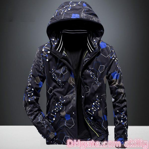 

designer brand p men skulls casual printed white trend casual coat mens fashion luxury fitness clothing asia size s-5xl, Black;brown