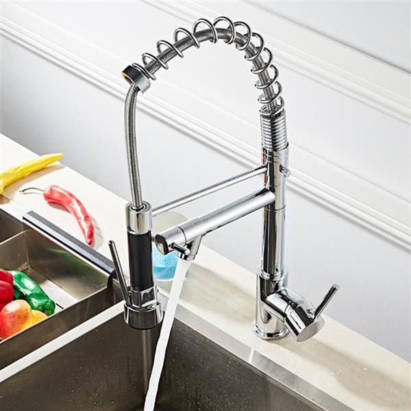 

all copper kitchen spring double outlet faucet kitchen faucets flexible tap