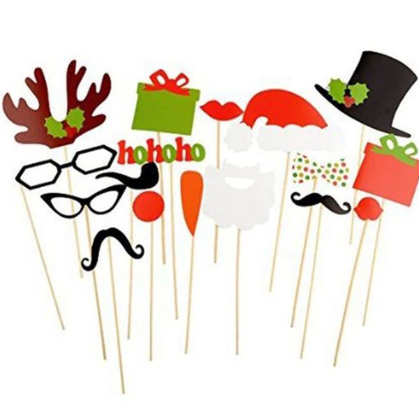 

17pcs christmas p booth party fun wedding christmas birthday props other event party supplies