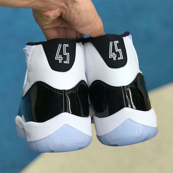 

with box concord high 45 11 xi 11s basketball shoes for men women black white athletic mens trainers sports sneaker shoes