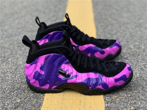 

penny hardaway basketball shoes purple camo men shoes outdoors mens new pro foam one sport shoes size7-13