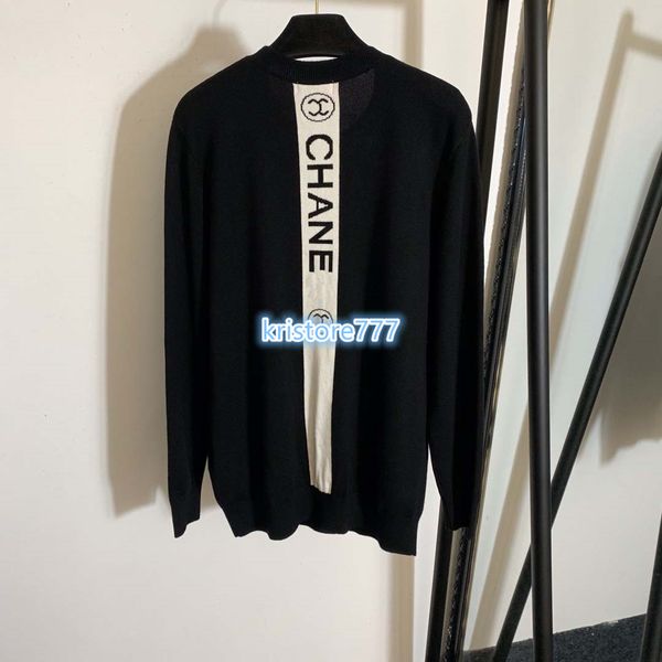 

women's luxury design vintage knitwear crew neck shirts pullover sweater high end custom girls runway stretch viscose knitted sweaters, White;black