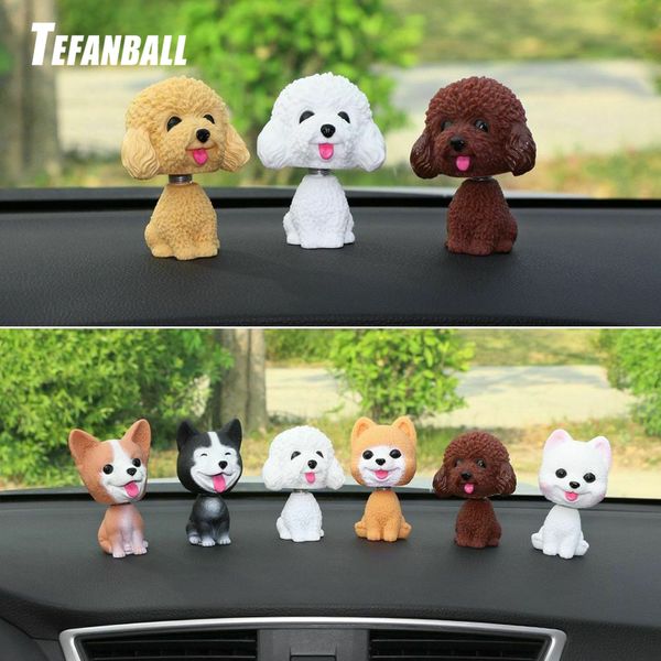 

car ornament cute shake head nodding dog doll automotive interior dashboard decoration bobblehead puppy figure toys accessories