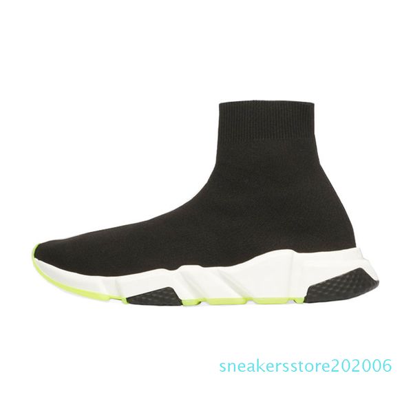 

2019 designer fashion luxury speed trainer mens womens sneakers black blue red glitter flat new casual socks shoes36-45 s06