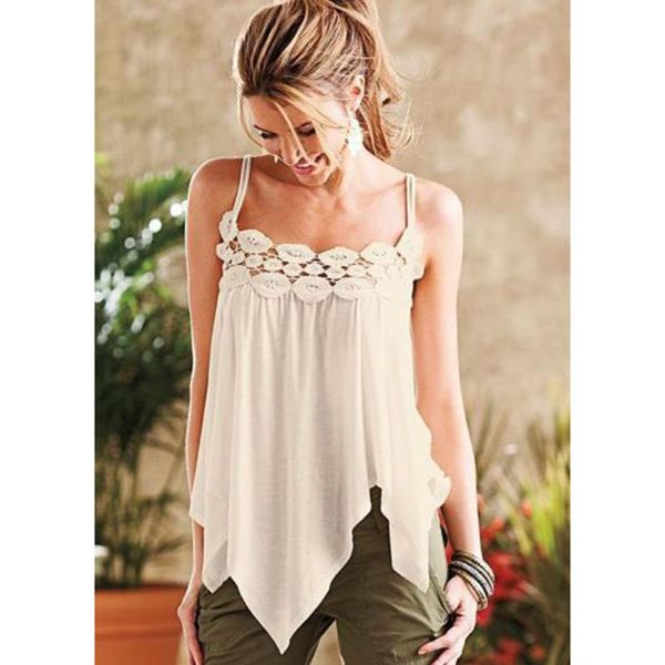 

off the shoulder for women summer loose sleeveless casual tank t-shirt blouse vest blusas de tirantes mujer 2020, White