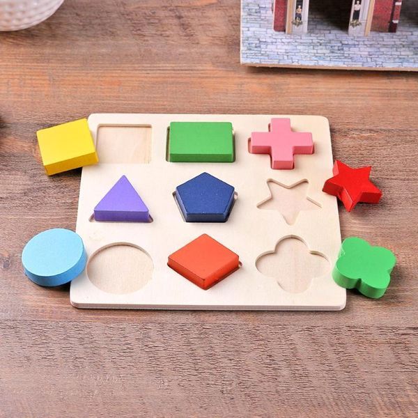 

kids baby wooden geometry building puzzle early learning educational toy toys for children puzzle kids toys