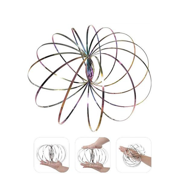 

new magic stainless steel colorful decompression bracelet toy anti-stress elasticity multilayer compress varied toy special gift