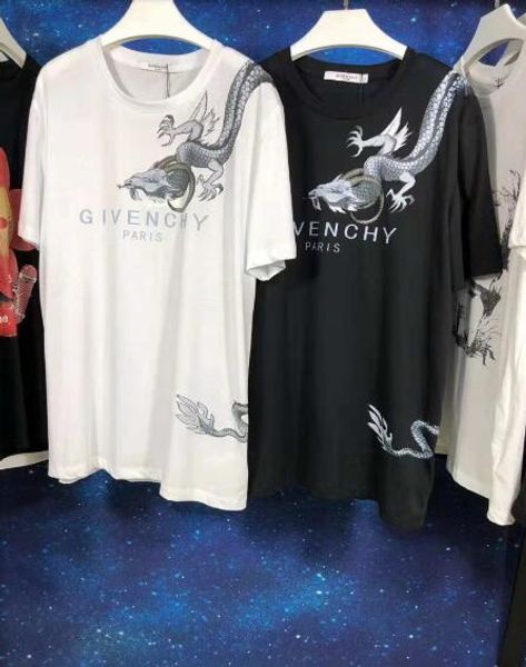 

Весна лето 19ss роскошные Европа Франция Париж Дракон футболка мода Мужчины Женщин